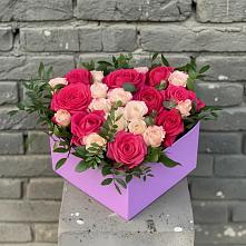 Цветочная композиция из Розы в коробке в Курорт-Дарасун