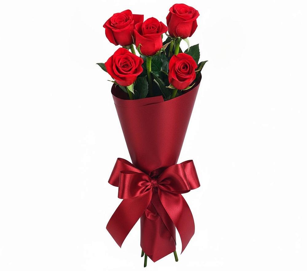 Букет 5 Красных роз Эдлесс Лав в Курорт-Дарасун