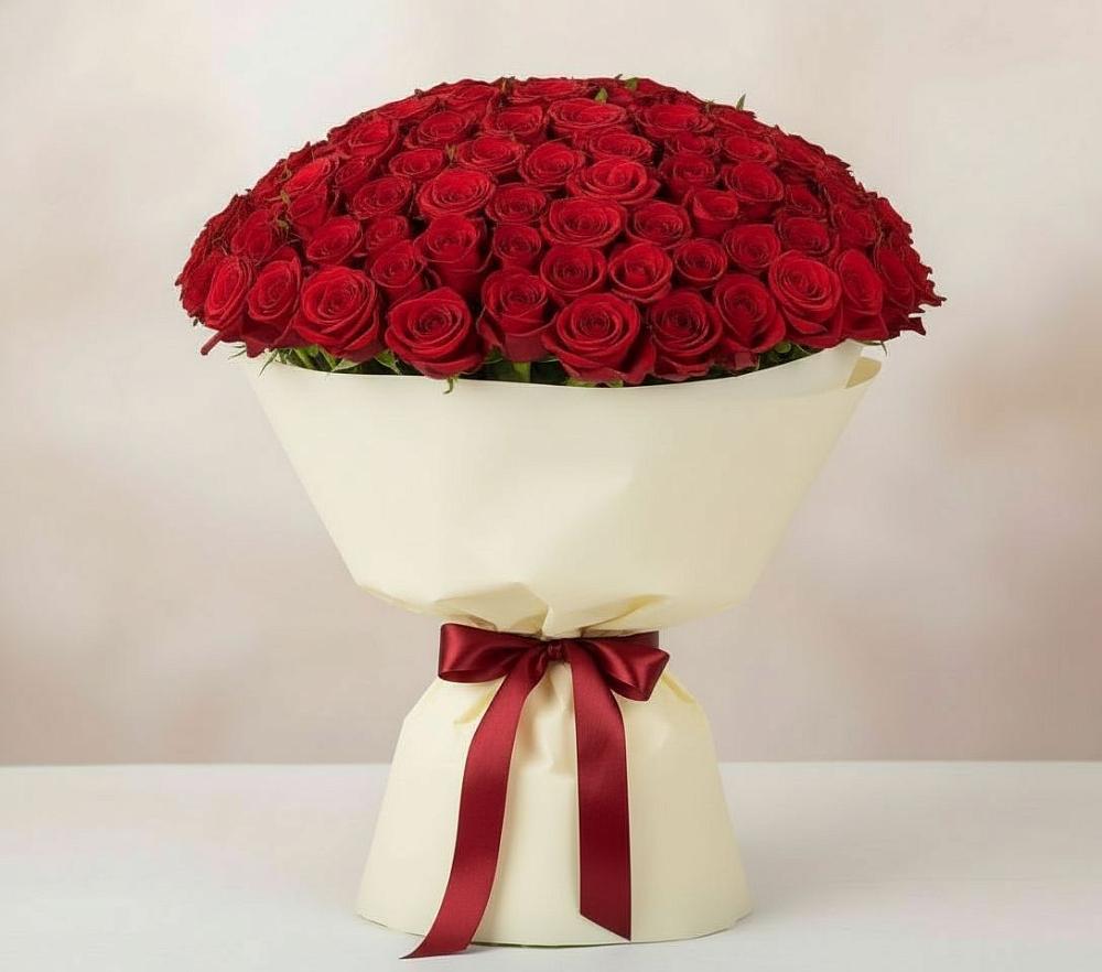 Букет 101 Красная роза Милано в Курорт-Дарасун