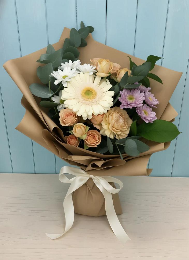 Букет цветов из: Герберы и Хризантемы в Курорт-Дарасун