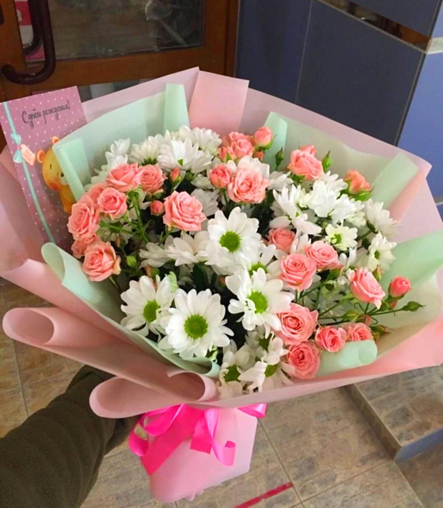 Букет цветов из: Розы и Хризантемы в Курорт-Дарасун