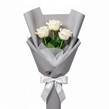 Букет 3 белые розы #REPLACE_PRED# Курорт-Дарасун