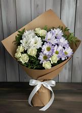 Букет цветов из:  Хризантемы и Розы #REPLACE_PRED# Курорт-Дарасун