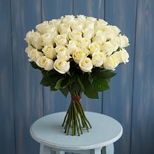 Букет 51 Белая роза Эдлесс Лав в Курорт-Дарасун