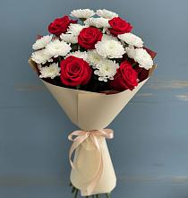 Букет цветов из:  Розы и Хризантемы в Курорт-Дарасун