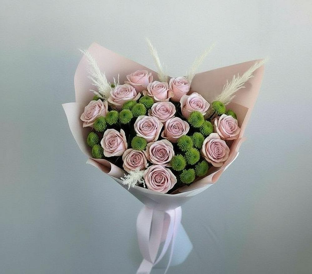 Букет цветов из: Розы и Хризантемы в Курорт-Дарасун