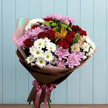 Букет цветов из:  Розы, Хризантемы и Альстромерии в Курорт-Дарасун
