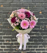 Букет цветов из:  Герберы и Хризантемы #REPLACE_PRED# Курорт-Дарасун