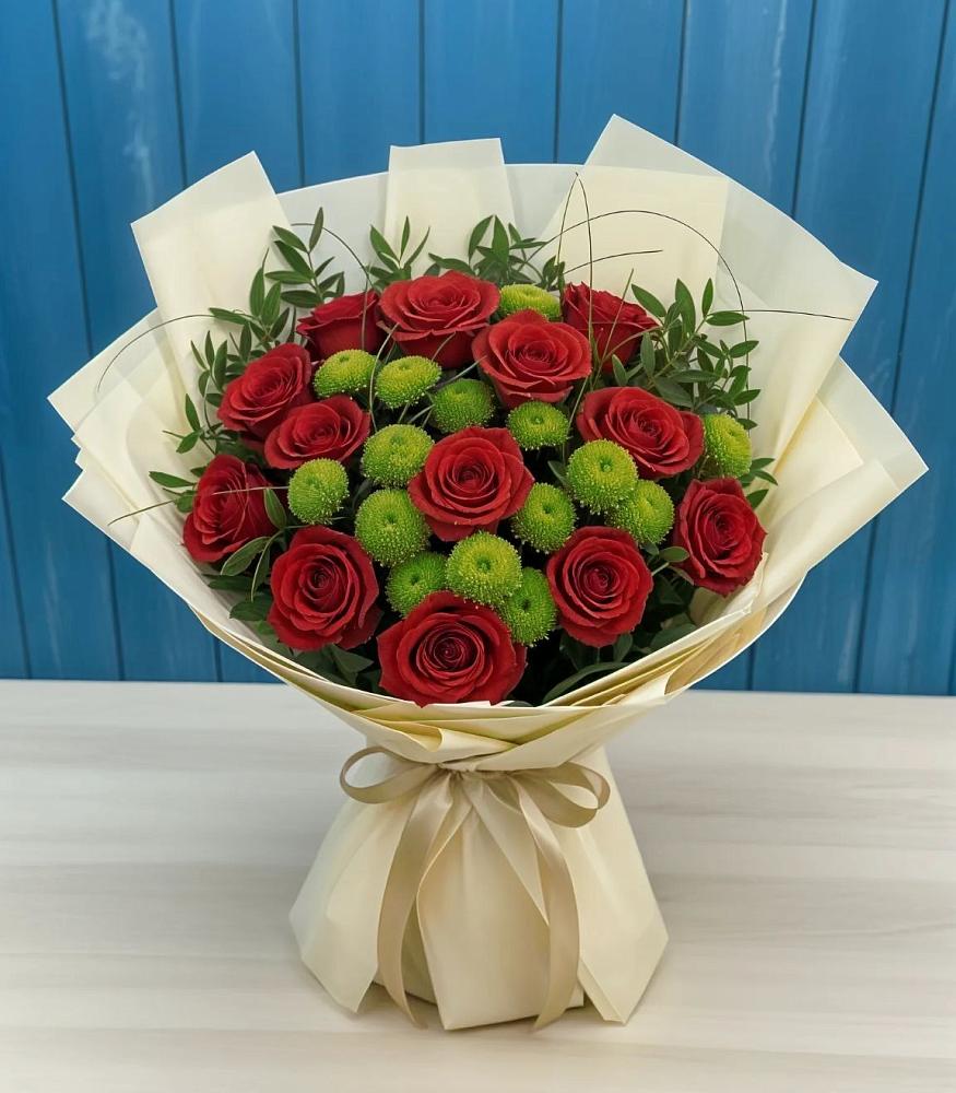 Букет цветов из: Розы и Хризантемы в Курорт-Дарасун